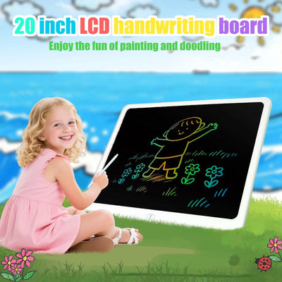 20 inch colorful LCD writing tablet for kids with erasable doodle board and pressure-sensitive screen ideal for educational drawing and writing
