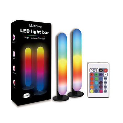 Desk ambient light RGB color-changing LED light bar with remote control, perfect for room decor and holiday settings